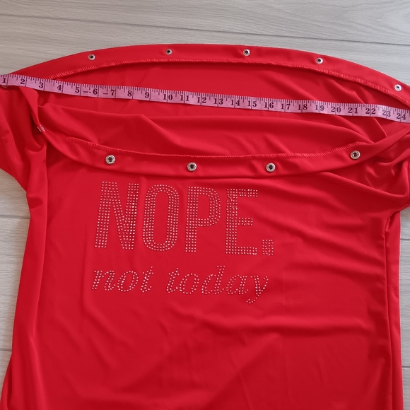 Plus size Diamond Letter Breasted One-Word Collar Loose Two-Piece Set - Picture 11 of 16